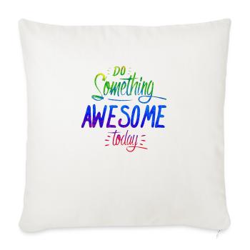 slogan illustration style art vector fashion graphics - Sofa pillowcase 17,3'' x 17,3'' (45 x 45 cm) - natural white - Front
