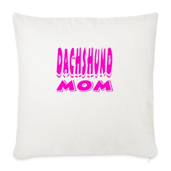 Dachshund - Sofa pillowcase 17,3'' x 17,3'' (45 x 45 cm) - natural white - Front