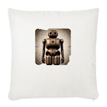 Roboter - Sofakissenbezug 45 x 45 cm - Naturweiß  - Vorne