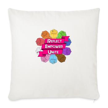 reflect empower unite - Sofakissenbezug 45 x 45 cm - Naturweiß  - Vorne