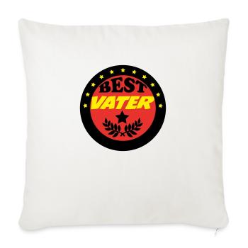 BEST VATER - Housse de coussin décorative 45 x 45 cm - blanc nature - Devant