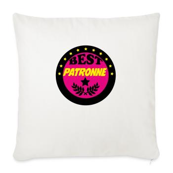 BEST PATRONNE - Housse de coussin décorative 45 x 45 cm - blanc nature - Devant