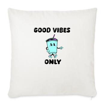 drink cartoon vibes - Sofakissenbezug 45 x 45 cm - Naturweiß  - Vorne