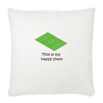 Football Square Green Funny Saying - Sofa pillowcase 17,3'' x 17,3'' (45 x 45 cm) - natural white - Front