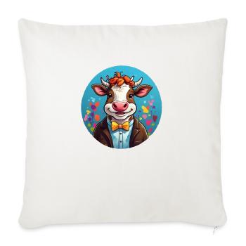 Funny Cow Comic - Sofa pillowcase 17,3'' x 17,3'' (45 x 45 cm) - natural white - Front