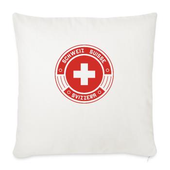 Suisse - Housse de coussin décorative 45 x 45 cm - blanc nature - Devant