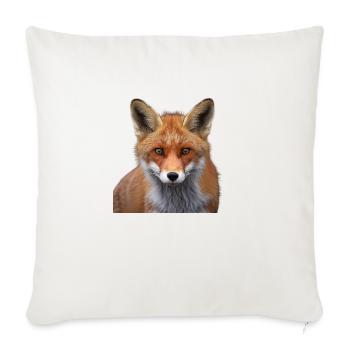 Fuchs - Sofakissenbezug 45 x 45 cm - Naturweiß  - Vorne