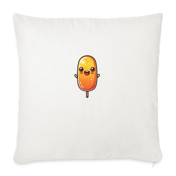 Cheerful summer popsicles in yellow and orange - Sofa pillowcase 17,3'' x 17,3'' (45 x 45 cm) - natural white - Front