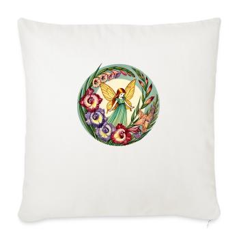 Gladiolus Fairy - Sofa pillowcase 17,3'' x 17,3'' (45 x 45 cm) - natural white - Front
