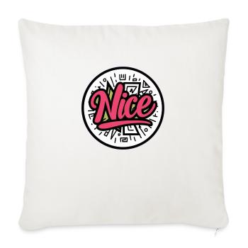 Nice - Sofakissenbezug 45 x 45 cm - Naturweiß  - Vorne