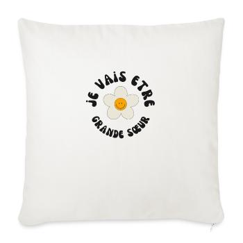 I'm going to be a big sister - Sofa pillowcase 17,3'' x 17,3'' (45 x 45 cm) - natural white - Front