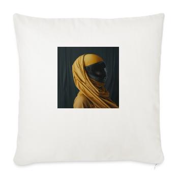 AP Portrait surréaliste 2 août 2024 - Housse de coussin décorative 45 x 45 cm - blanc nature - Devant