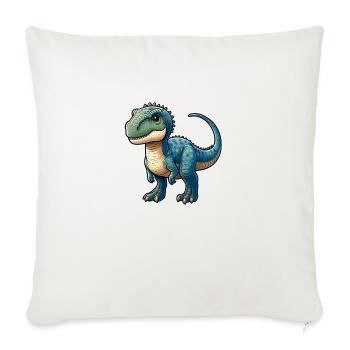 Wild Animal Dinosaur - Sofa pillowcase 17,3'' x 17,3'' (45 x 45 cm) - natural white - Front