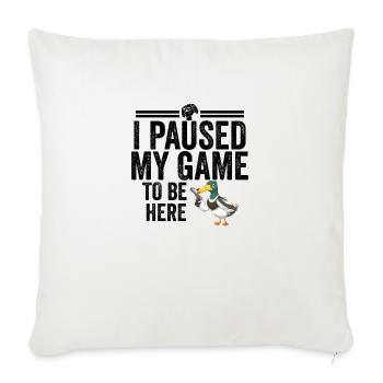 Cadeau amusant pour les jeux vidéo de jeux - Housse de coussin décorative 45 x 45 cm - blanc nature - Devant