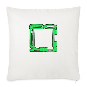 Square Graff - Sofa pillowcase 17,3'' x 17,3'' (45 x 45 cm) - natural white - Front