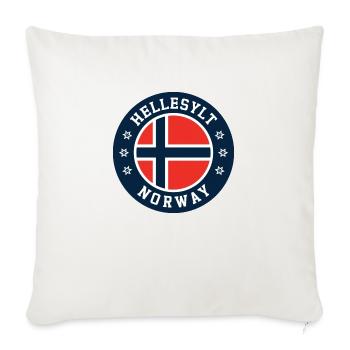 Hellesylt Drapeau de la Norvège - Housse de coussin décorative 45 x 45 cm - blanc nature - Devant