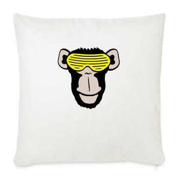 Funky Sonnenbrille Gorilla Cooler Party Affe Spaß - Sofakissenbezug 45 x 45 cm - Naturweiß  - Vorne