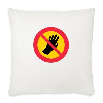 Please don't touch me - Autism - Asperger - Sofa pillowcase 17,3'' x 17,3'' (45 x 45 cm) - natural white - Front