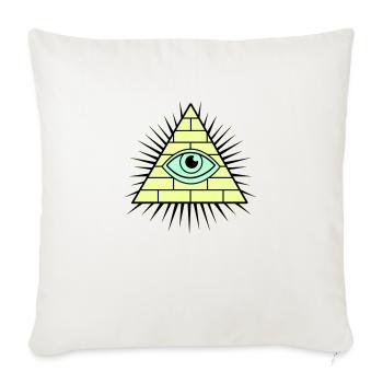 Illuminati Pyramid - Sofa pillowcase 17,3'' x 17,3'' (45 x 45 cm) - natural white - Front