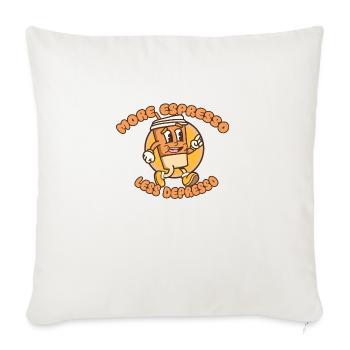 more espresso lesée deprsso - Sofa pillowcase 17,3'' x 17,3'' (45 x 45 cm) - natural white - Front