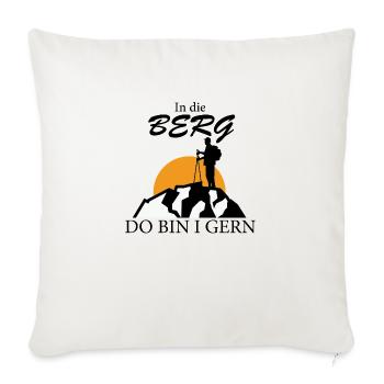 J’aime aller à la montagne - Housse de coussin décorative 45 x 45 cm - blanc nature - Devant
