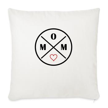 coeur de maman - Housse de coussin décorative 45 x 45 cm - blanc nature - Devant
