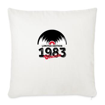 Limited edition 1983 Classic vinyle - Housse de coussin décorative 45 x 45 cm - blanc nature - Devant