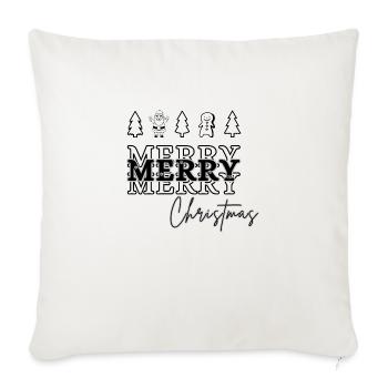Symboles de joyeux Noël - Housse de coussin décorative 45 x 45 cm - blanc nature - Devant