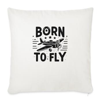 Born to Fly - Sofa pillowcase 17,3'' x 17,3'' (45 x 45 cm) - natural white - Front