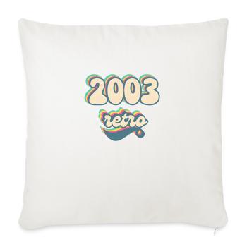 2003 Retro Geschenkidee - Sofakissenbezug 45 x 45 cm - Naturweiß  - Vorne
