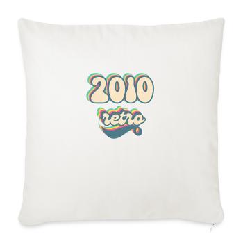 2010 Retro Geschenkidee - Sofakissenbezug 45 x 45 cm - Naturweiß  - Vorne