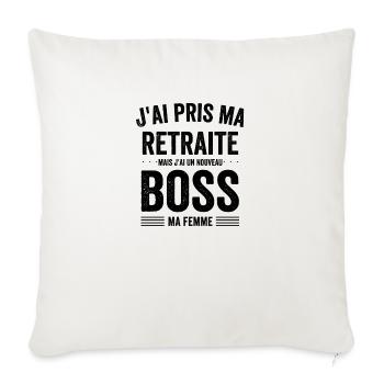 Funny Man Retirement Gift Idea for a Mar - Sofa pillowcase 17,3'' x 17,3'' (45 x 45 cm) - natural white - Front