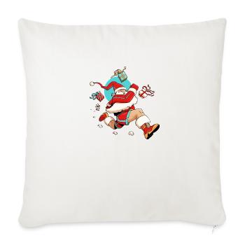 Runner Santa - Housse de coussin décorative 45 x 45 cm - blanc nature - Devant