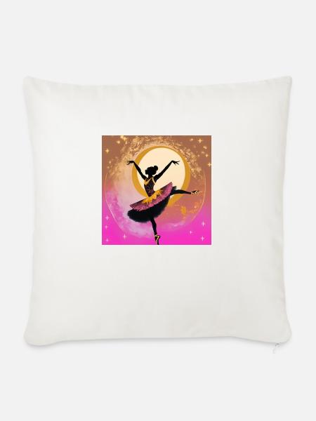 Tanzender Klang - Sofakissenbezug 45 x 45 cm - Naturweiß