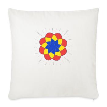 Abstrait avec un motif - Housse de coussin décorative 45 x 45 cm - blanc nature - Devant