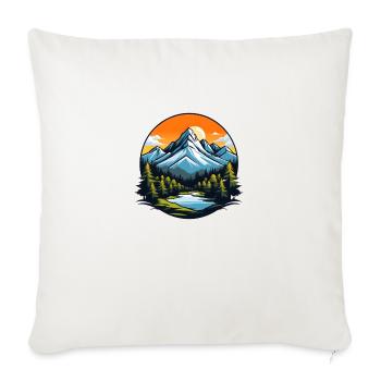 Bergsee im Abendlicht: Natur pur - Sofakissenbezug 45 x 45 cm - Naturweiß  - Vorne
