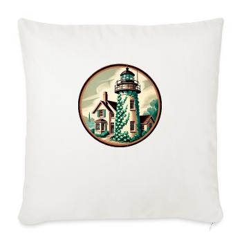 Efeu Leuchtturm - Sofakissenbezug 45 x 45 cm - Naturweiß  - Vorne
