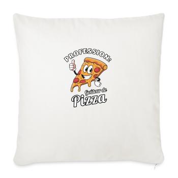 PROFESSION Goûteur de pizza - Housse de coussin décorative 45 x 45 cm - blanc nature - Devant