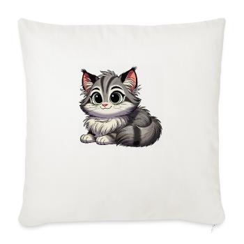 Norwegian Forest Cat baby - Sofa pillowcase 17,3'' x 17,3'' (45 x 45 cm) - natural white - Front