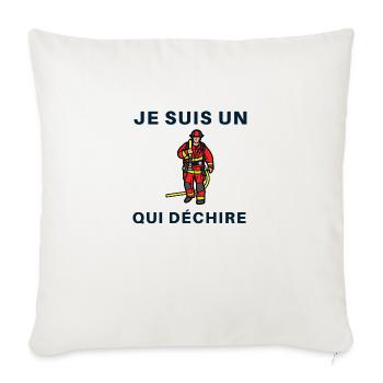 I'm a firefighter who rocks - Sofa pillowcase 17,3'' x 17,3'' (45 x 45 cm) - natural white - Front