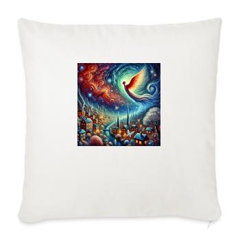 Der fliegende Geiger - Sofakissenbezug 45 x 45 cm - Naturweiß  - Vorne