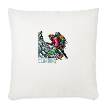 Mountaineering Climbing - Sofa pillowcase 17,3'' x 17,3'' (45 x 45 cm) - natural white - Front