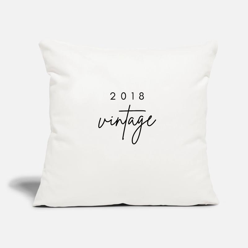 Anniversaire 2018 vintage Housse de coussin décorative 45 x 45 cm