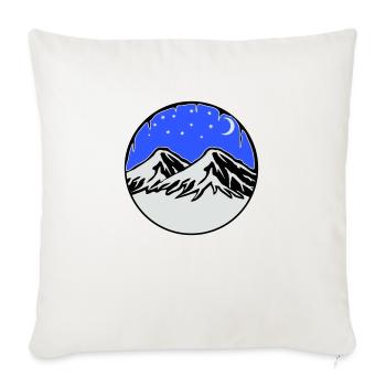 Ciel étoilé montagnes - Housse de coussin décorative 45 x 45 cm - blanc nature - Devant