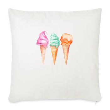 cream cream - Sofa pillowcase 17,3'' x 17,3'' (45 x 45 cm) - natural white - Front