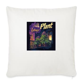 Amateur de canabis NYC - Housse de coussin décorative 45 x 45 cm - blanc nature - Devant