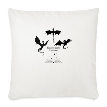 Shirt Dragons, Riders, and Legends - Sofakissenbezug 45 x 45 cm - Naturweiß  - Vorne
