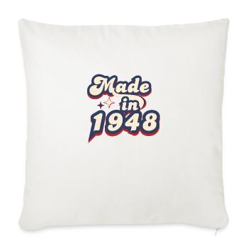 Made in 1948 Retro - Sofa pillowcase 17,3'' x 17,3'' (45 x 45 cm) - natural white - Front