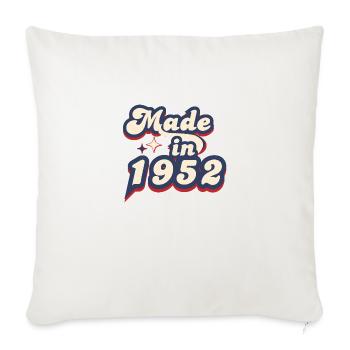 Made in 1952 Retro - Sofa pillowcase 17,3'' x 17,3'' (45 x 45 cm) - natural white - Front