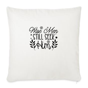 Les mages le cherchent toujours - Housse de coussin décorative 45 x 45 cm - blanc nature - Devant